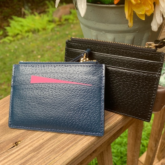 Authentic Kate Spade boarskin leather zip card cs - Picture 7 of 7